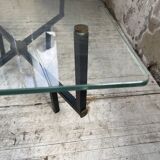 60s glass coffee table