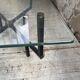 60s glass coffee table