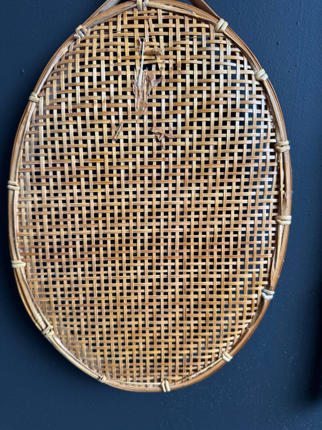 Antique rattan and wicker carpet beaters