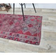 1960s - Vintage Turkish Hand-Knotted Herki Runner Rug - 75x365