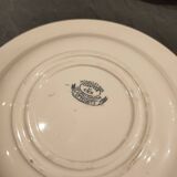 Service of old Gien earthenware plates and dishes