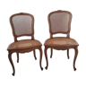 2 canned chairs style Regency