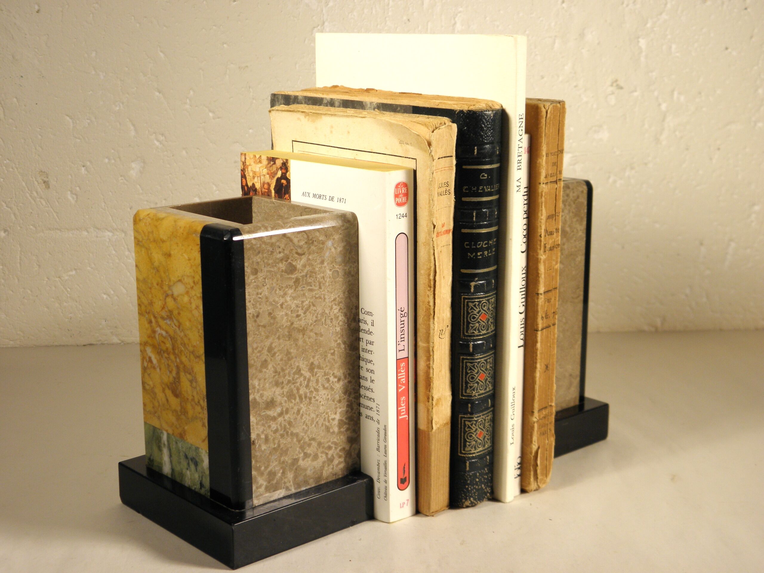 Pair of marble bookends