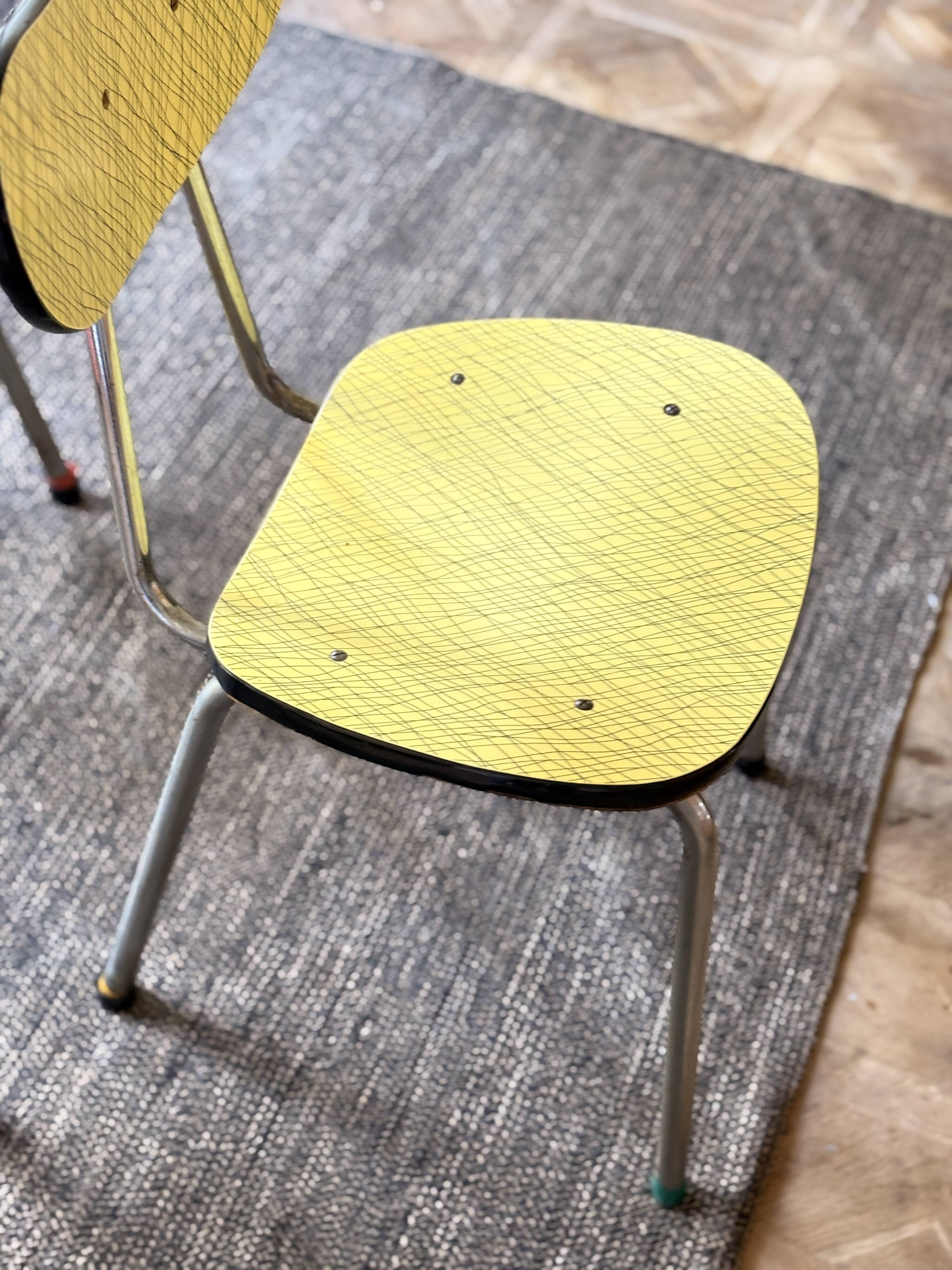 3 1950s Formica chairs