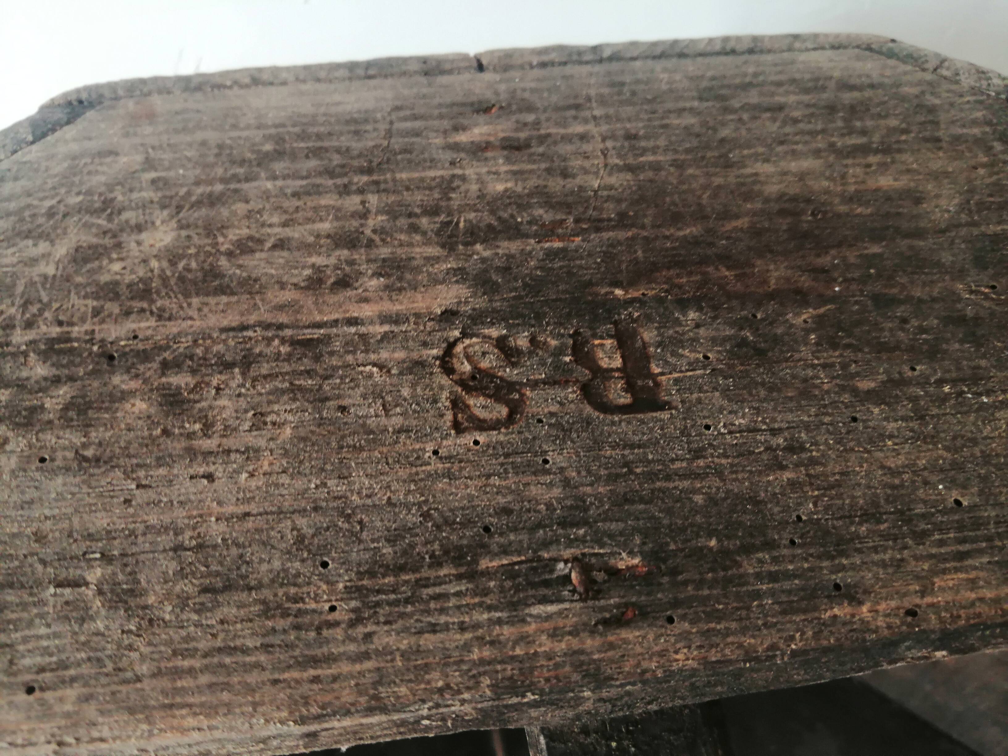 Wooden basket with old harvest from Bordeaux