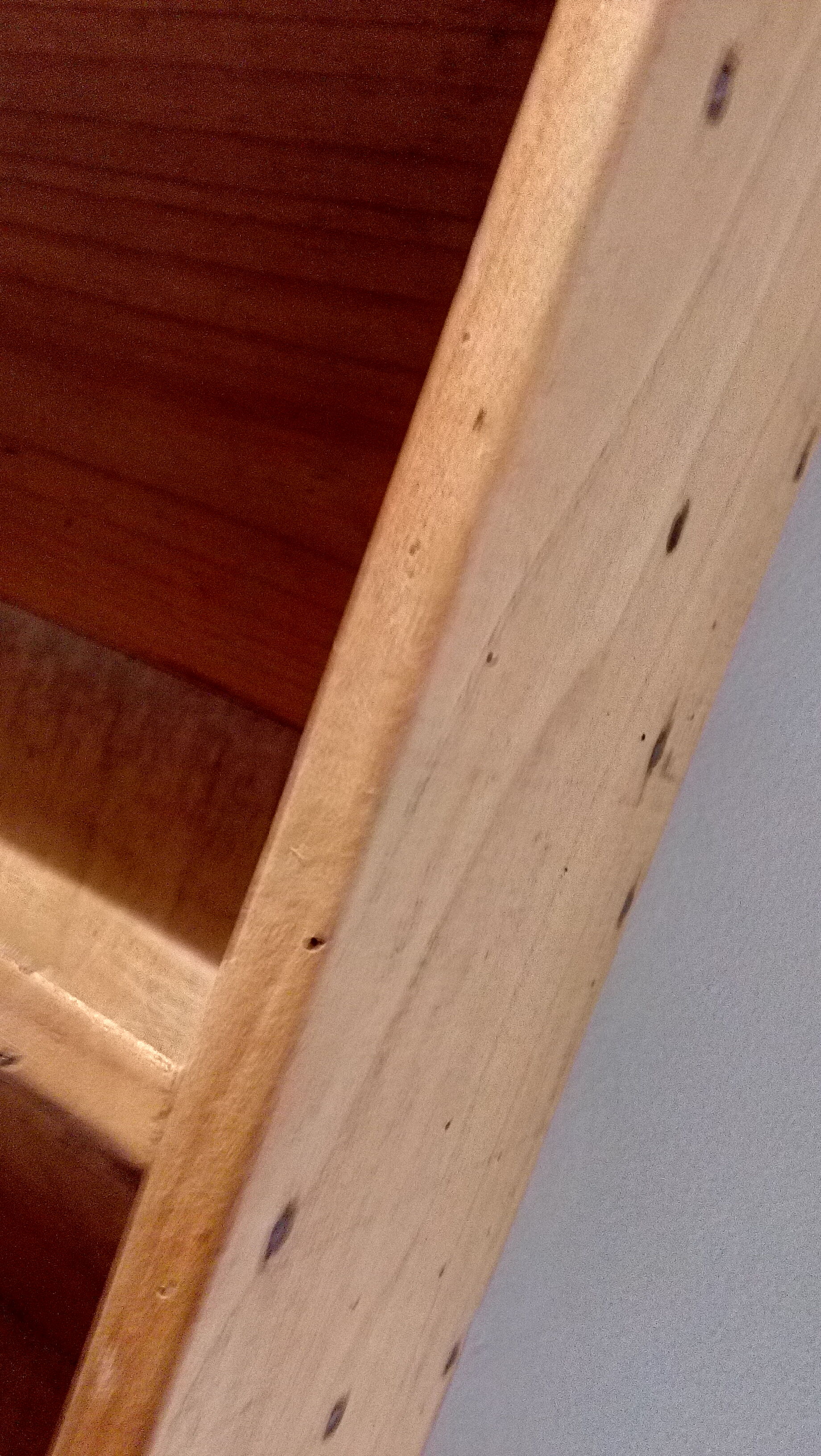 Letter holders made of raw wood