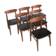 Set of 6 the 1960s Danish teak chairs