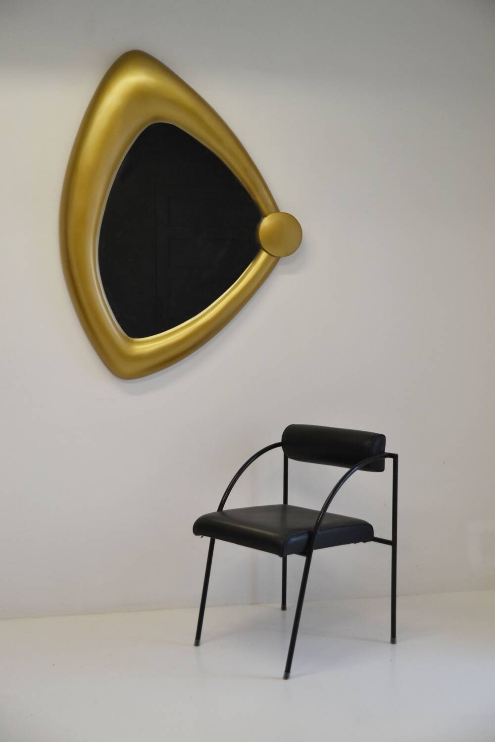 Large free-form Italian mirror 1980