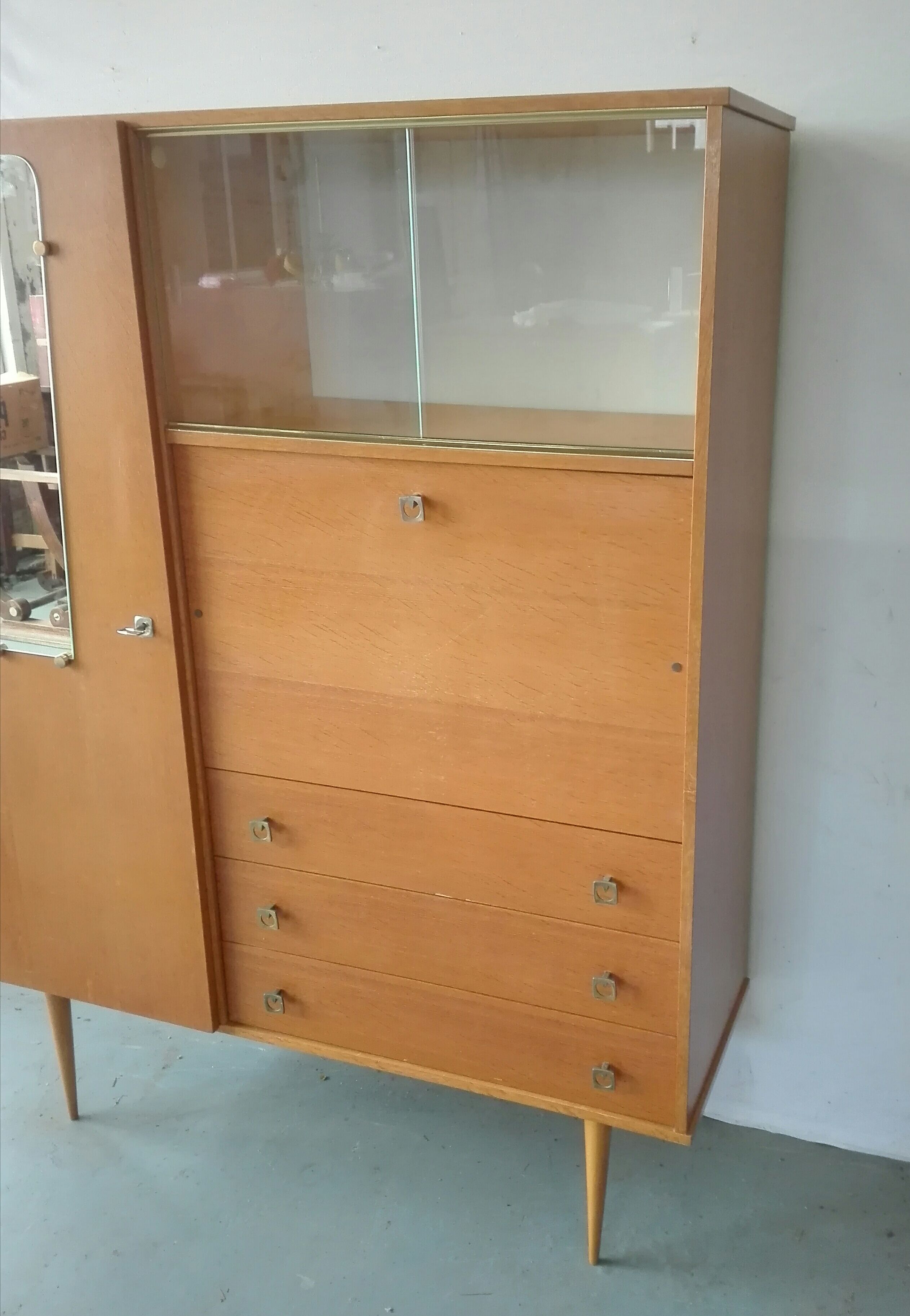 Secrétaire vintage pieds compas