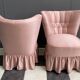 Suite de 2 chaises roses 1960