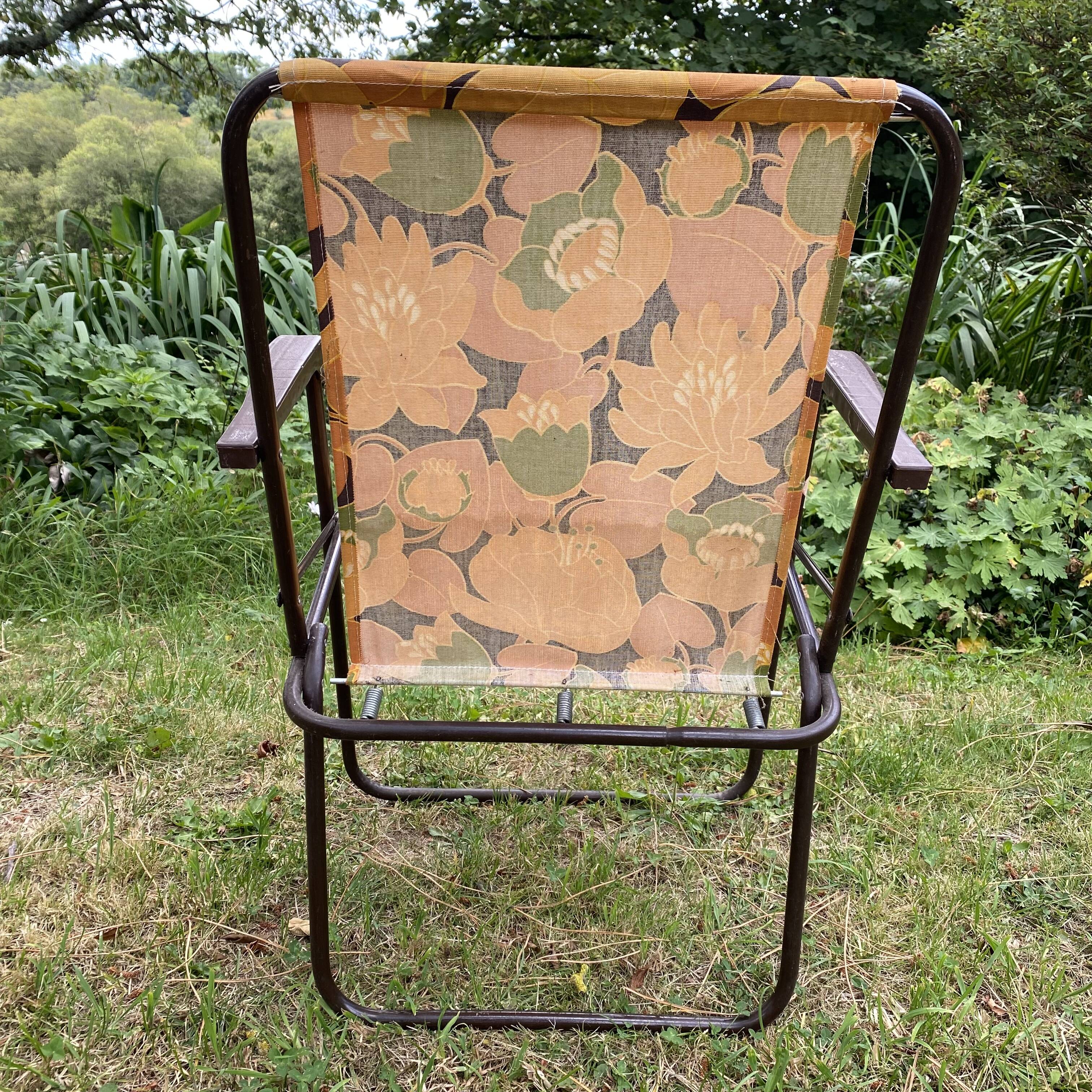 Chaise de camping vintage