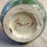 Ceramic vase iridescent decoration