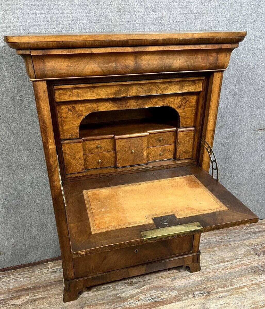 Louis Philippe period mahogany ogee desk circa 1830
