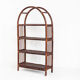 Vintage rattan floor bookcase. France, 1960s