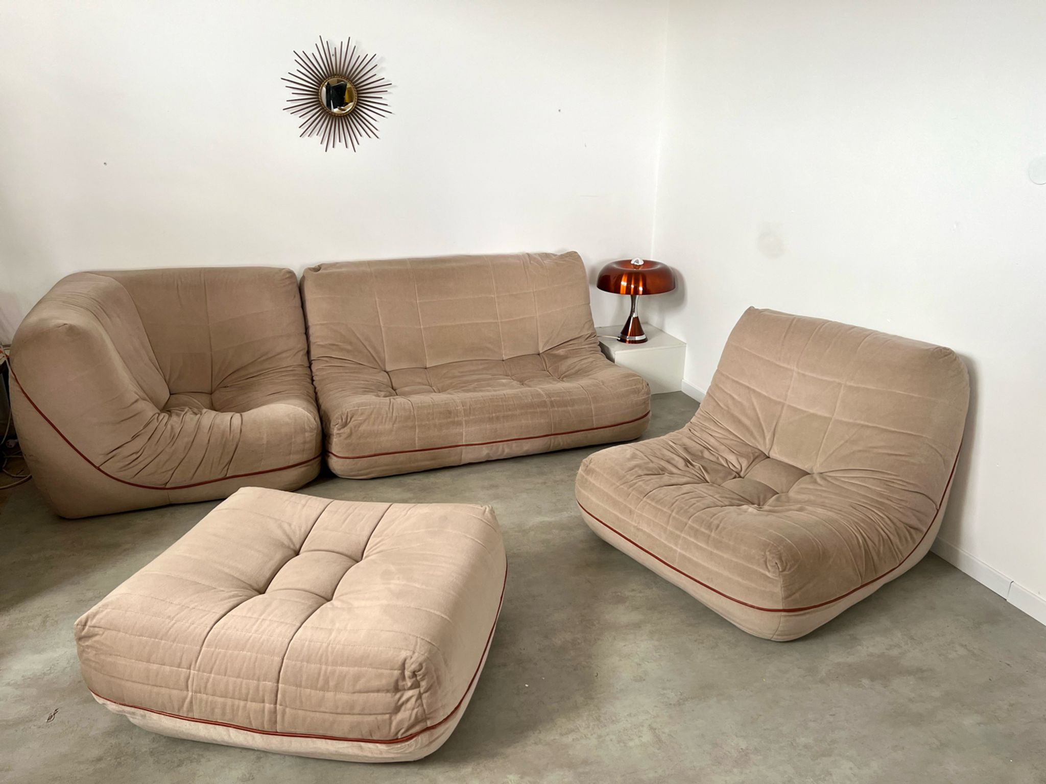 Old modular living room sofa design 60, Roche Bobois