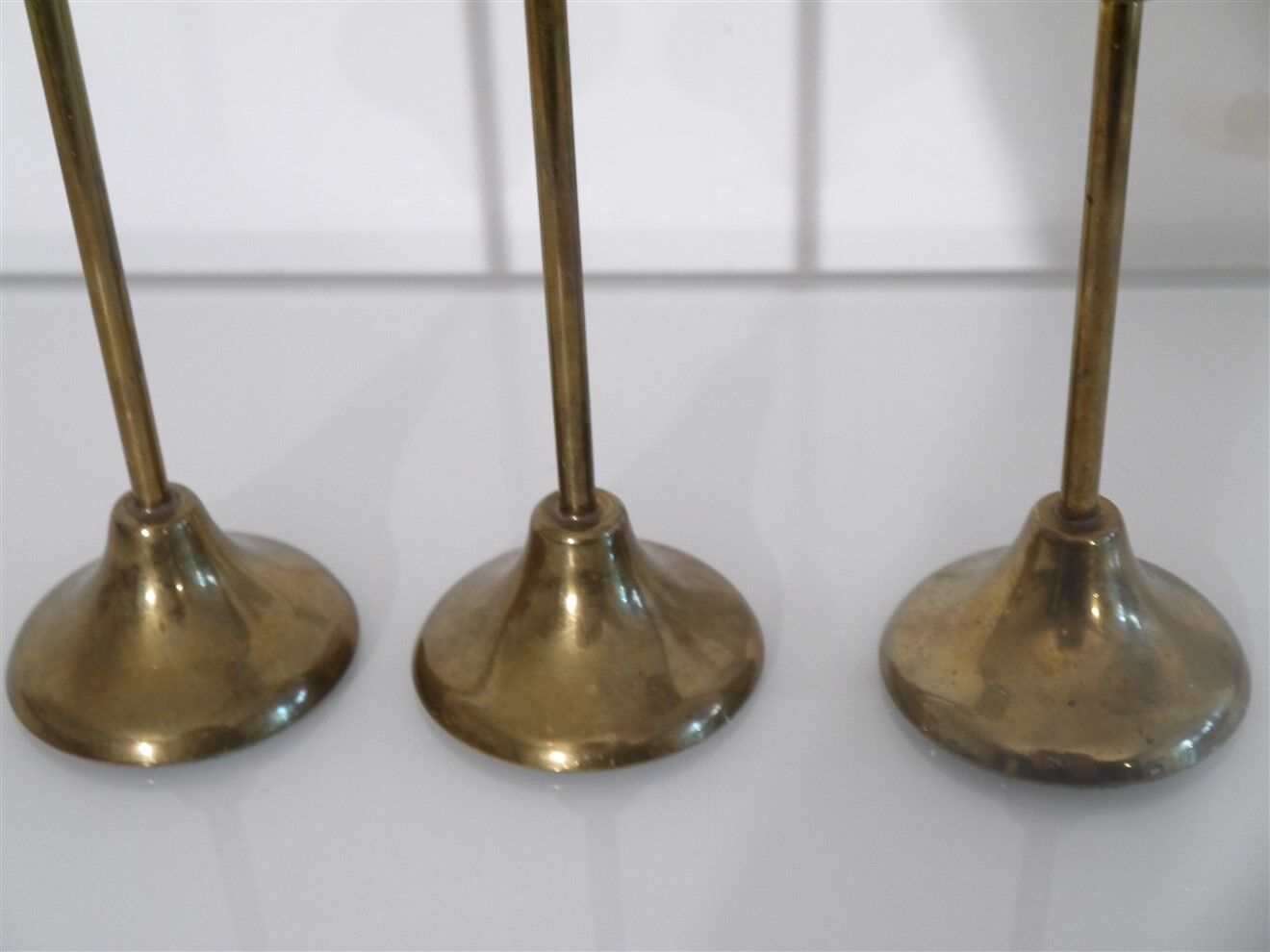 Scandinavian vintage brass candlesticks 1970