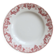 Dessert plate ironstone Sarreguemines U&C model Vichy red