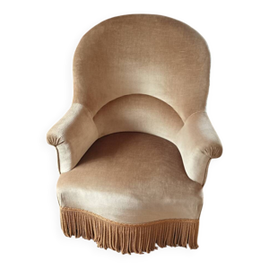 Fauteuil crapaud velours