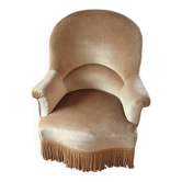 Ochre velvet armchair