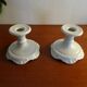 Pair of Limoges porcelain candle holders