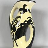 PICHET (GRAND MODELE) IN CERAMIC YEARS 50 A DECOR D HIRONDELLES 36.5 CM
