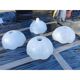 Suspension vintage en verre opalin blanc