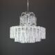 Superb glass tube chandelier from Murano by Doria, Germany, 1960s.