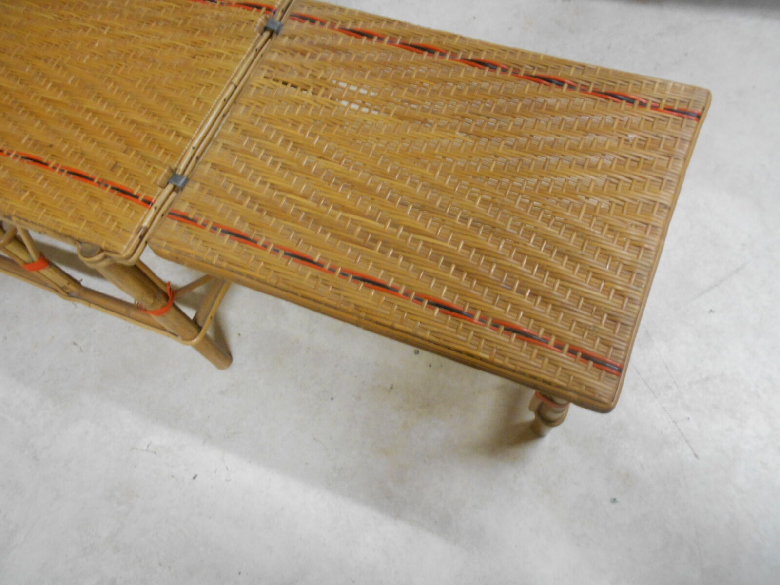 Wicker and rattan lounger