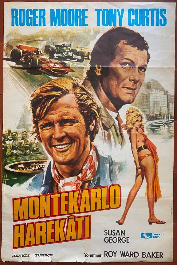 Original cinema poster "Mission Monte-Carlo Yours sincerely" Roger Moore 1974