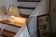White wood lamp with rope shade