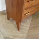 Cabinetmaker's chest of drawers - 4 drawers - golden oak - with oblique profile - compass feet - 1950