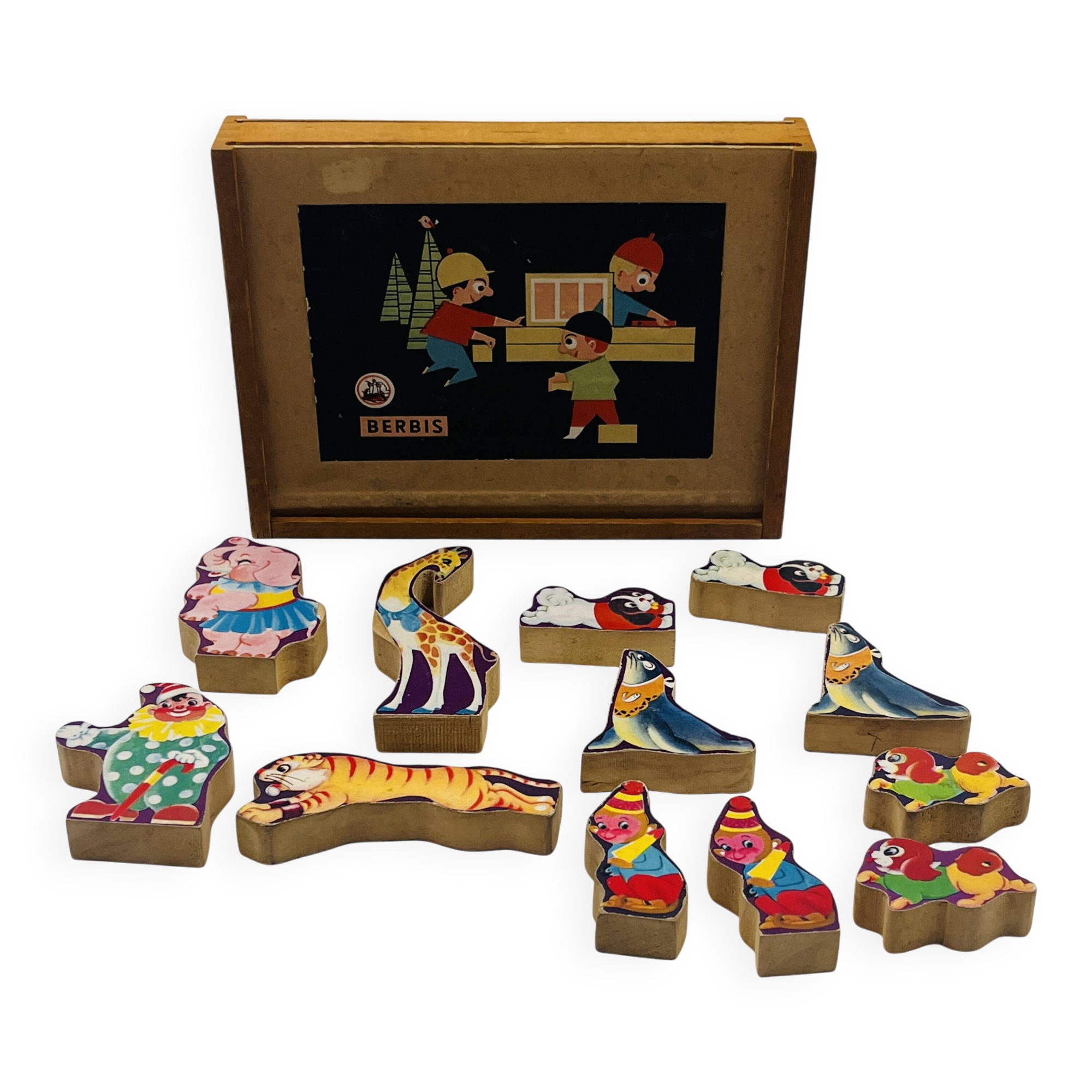 Wooden toy box for children