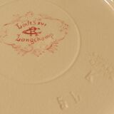 Table service party late 19th in earthenware Longchamp iron earth model louis XVI