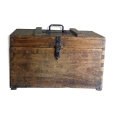 Old chest in waxed wood