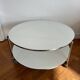 IKEA white glass coffee table by Ehlen Johansson, 1980s