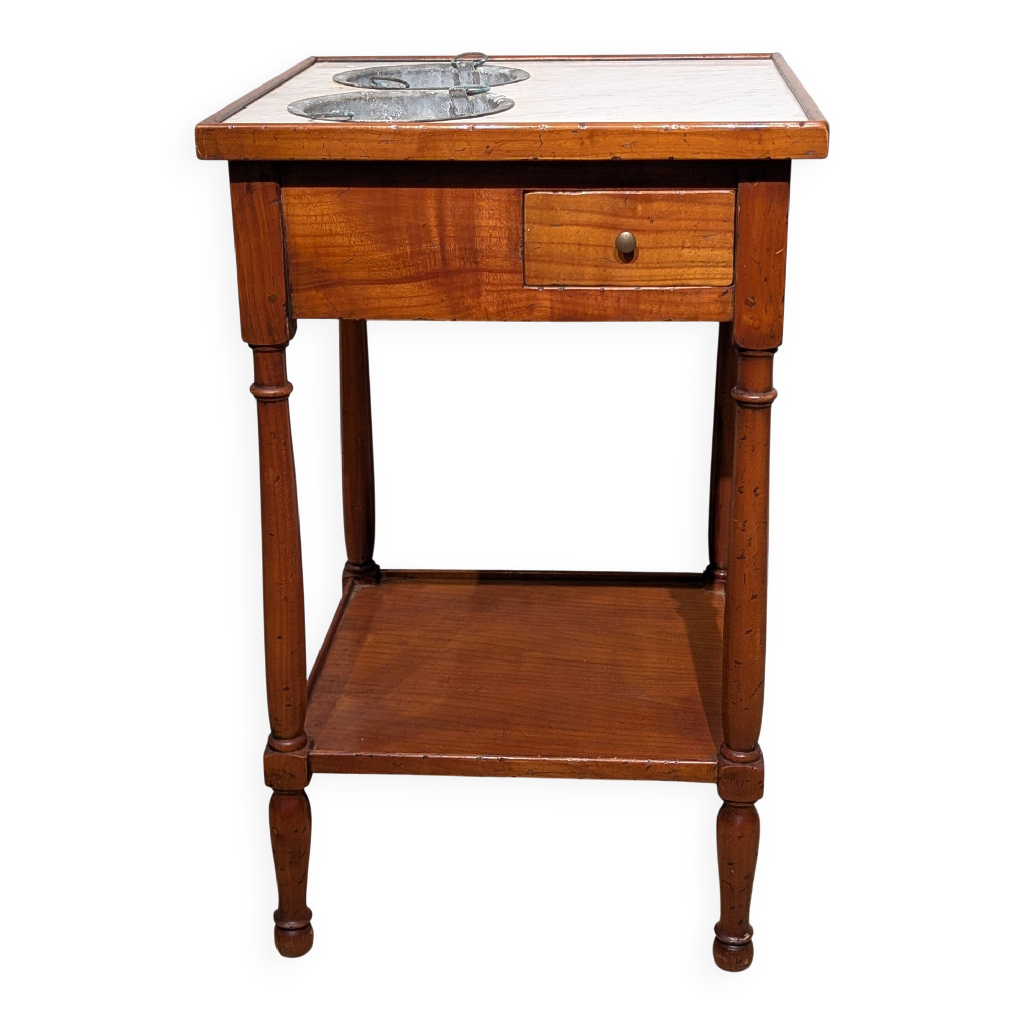 Antique cherry wood refreshment table