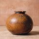 Round reserve pot in glazed terracotta