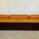 Vintage Danish mid-century Morgans Hansen cognac 3-seater sofa