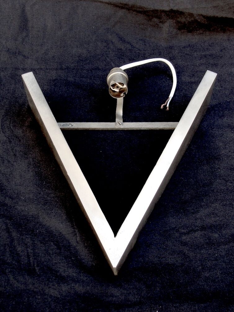 Art deco pressed glass sconce