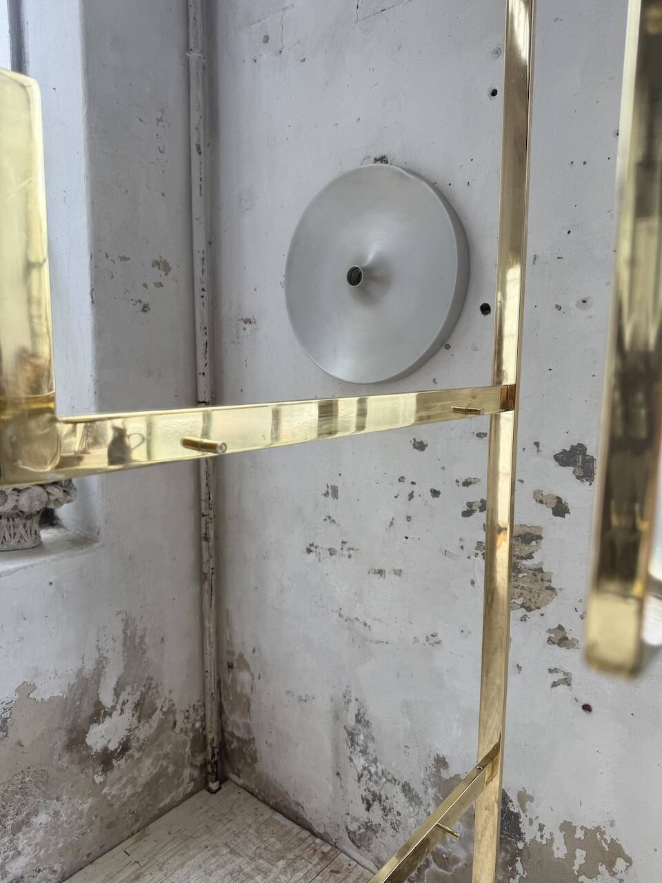 Brass shelf 1970 Belgo Chrom regency