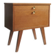 Table chevet bois pieds compas vintage