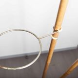 Indoor rotating plant holder 1960 bamboo and brass