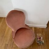 Old pink toad chair