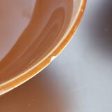 2 old orange-yellow ceramic bowls from the Salins earthenware factory