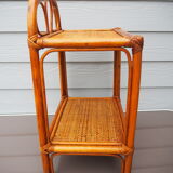 Night table, side table or end of rattan sofa