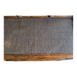 Shelf on volute wicker legs