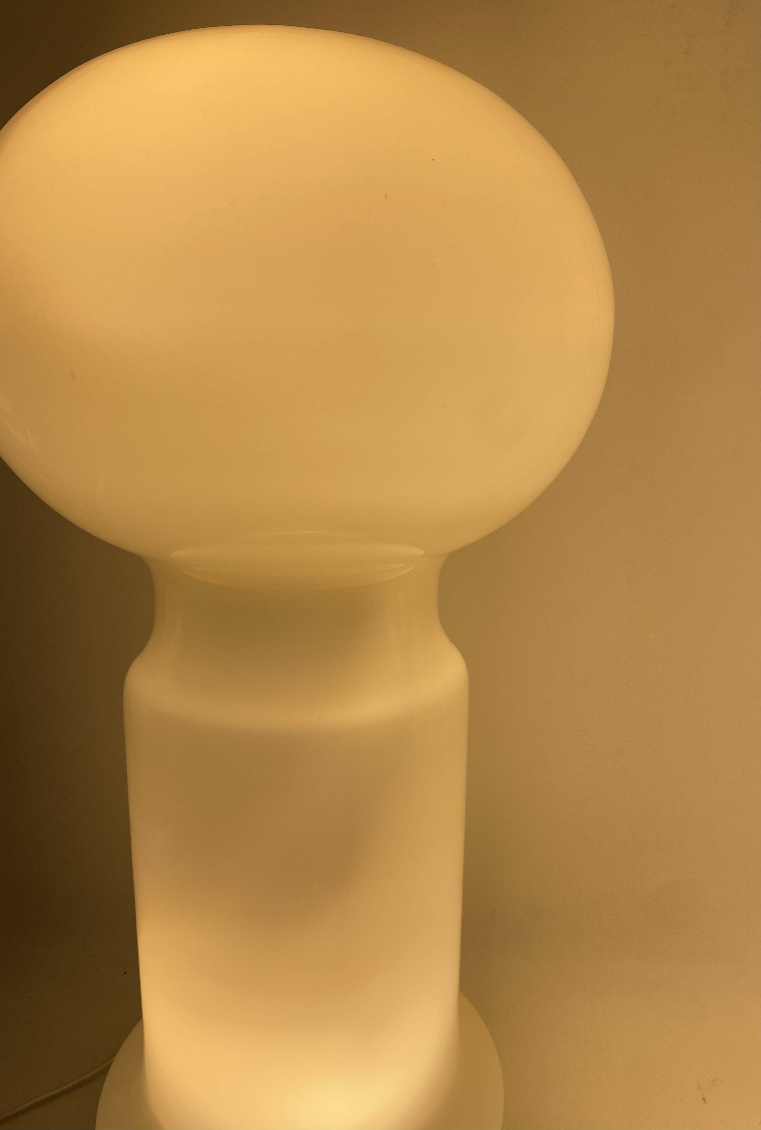 Space Age rare monumental Murano glass table lamp, Vistosi, 1960s