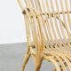 Vintage 1950s Dutch design rattan armchair with organic shapes