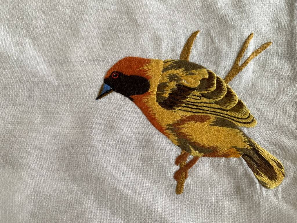 Lot de 2 sets de table et leurs serviettes "oiseaux"