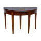Table demi-lune en placage d'acajou